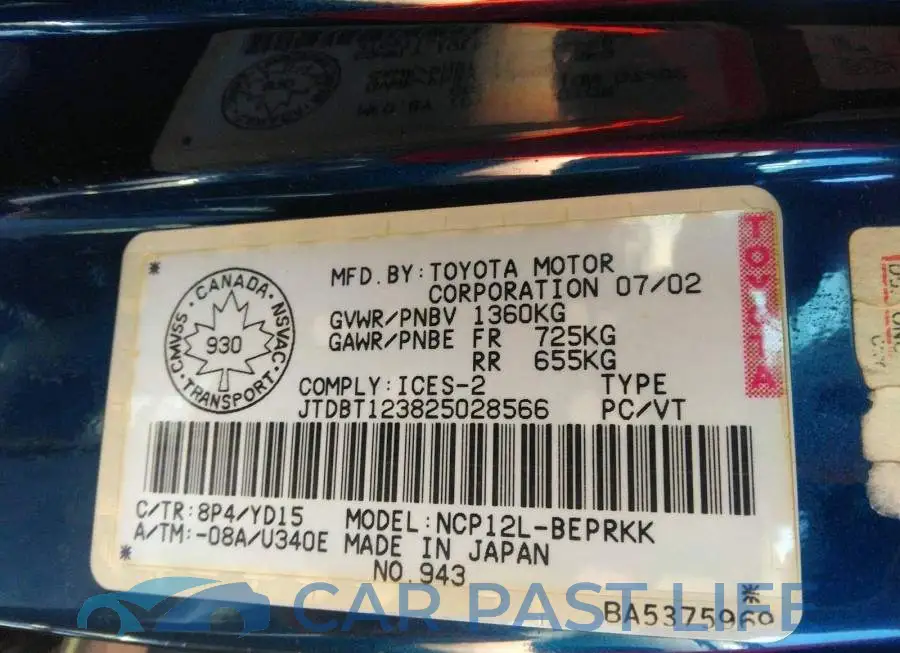 JTDBT123825028566# 9