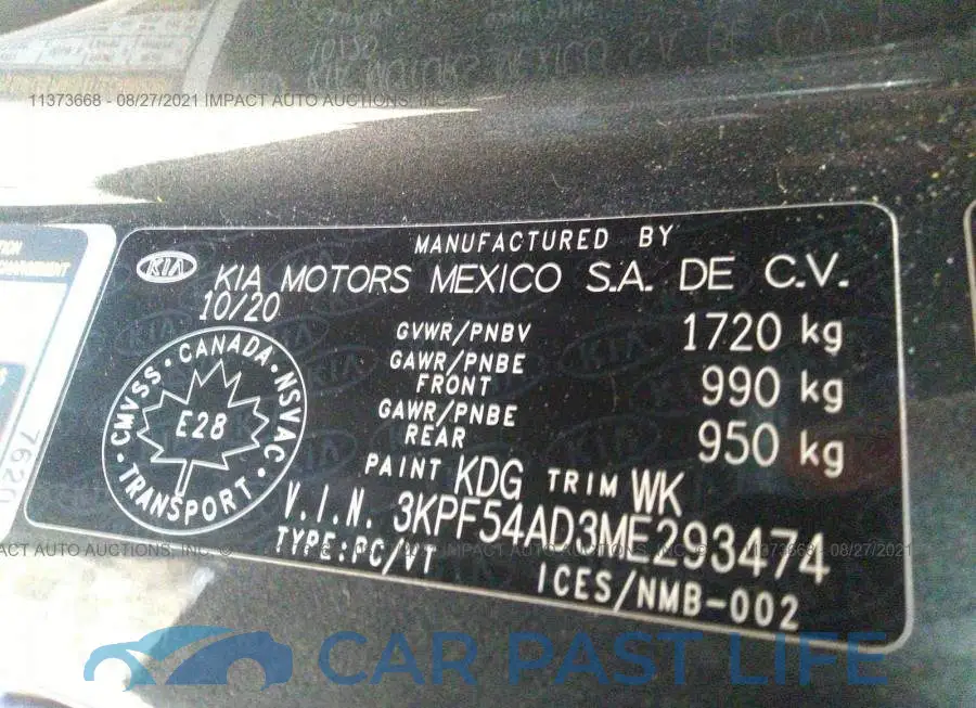 3KPF54AD3ME293474# 9