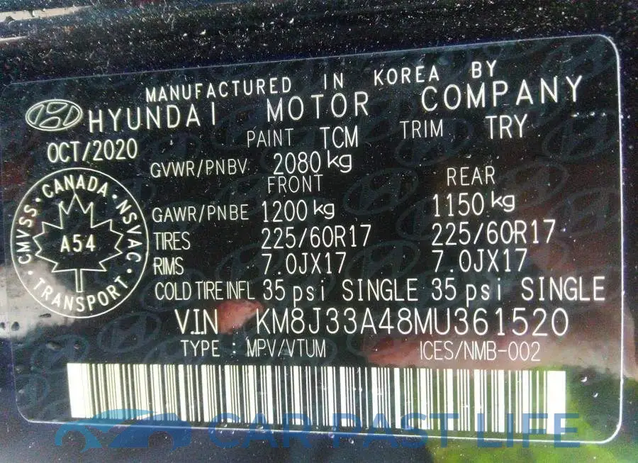 KM8J33A48MU361520# 9