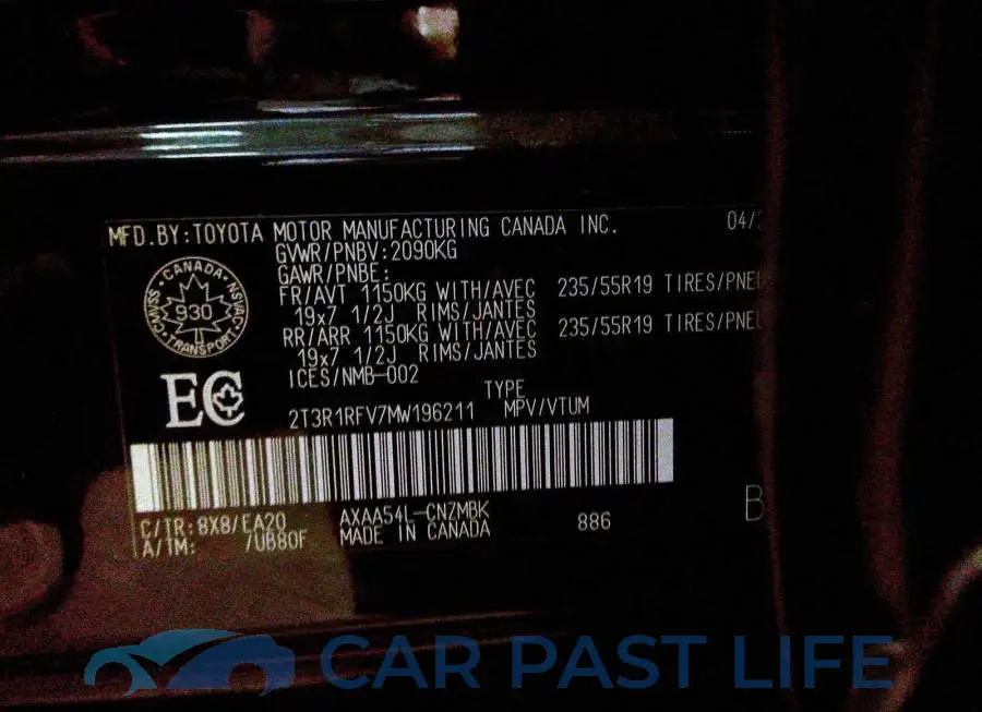 2T3R1RFV7MW196211# 9