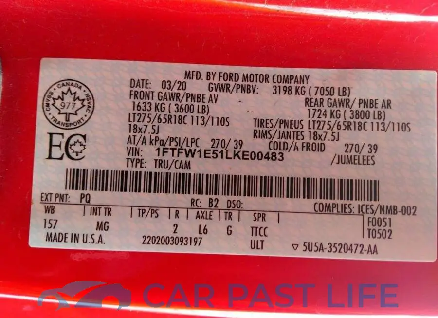 1FTFW1E51LKE00483# 9