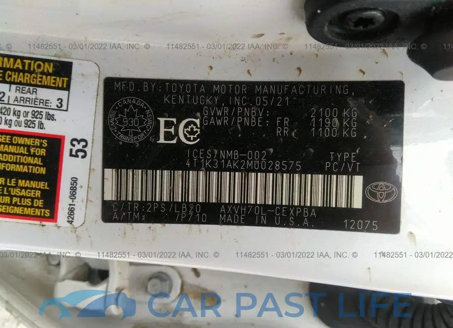4T1K31AK2MU028575# 9