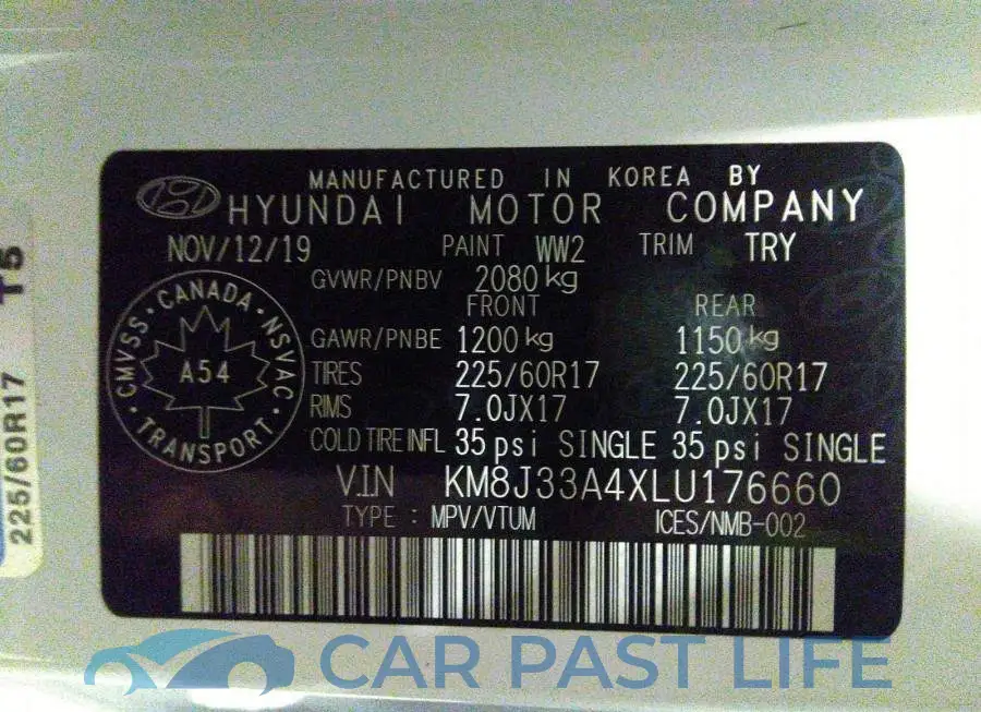 KM8J33A4XLU176660# 9
