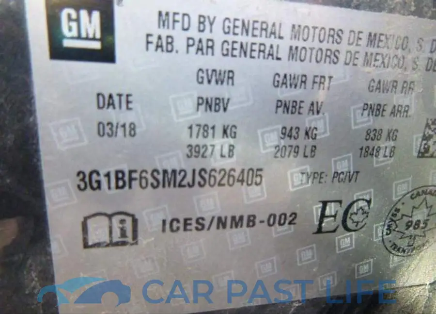 3G1BF6SM2JS626405# 9