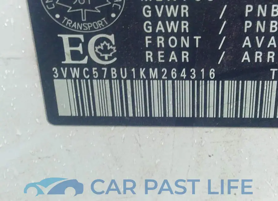 3VWC57BU1KM264316# 9