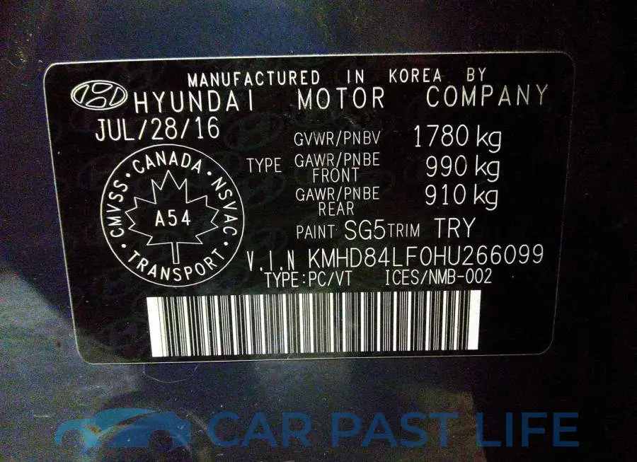 KMHD84LF0HU266099# 9