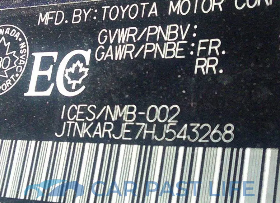 JTNKARJE7HJ543268# 9