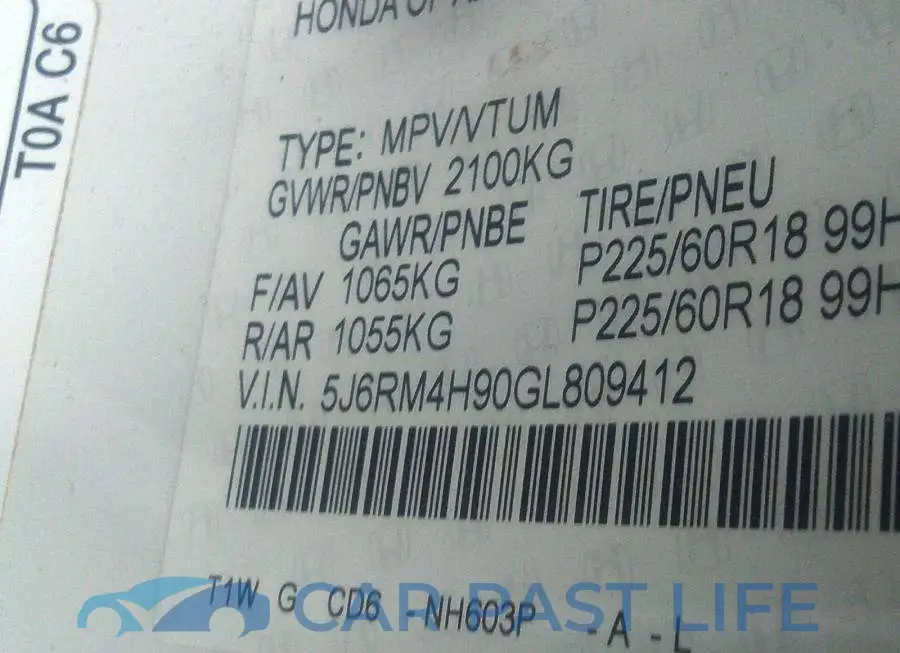 5J6RM4H90GL809412# 9