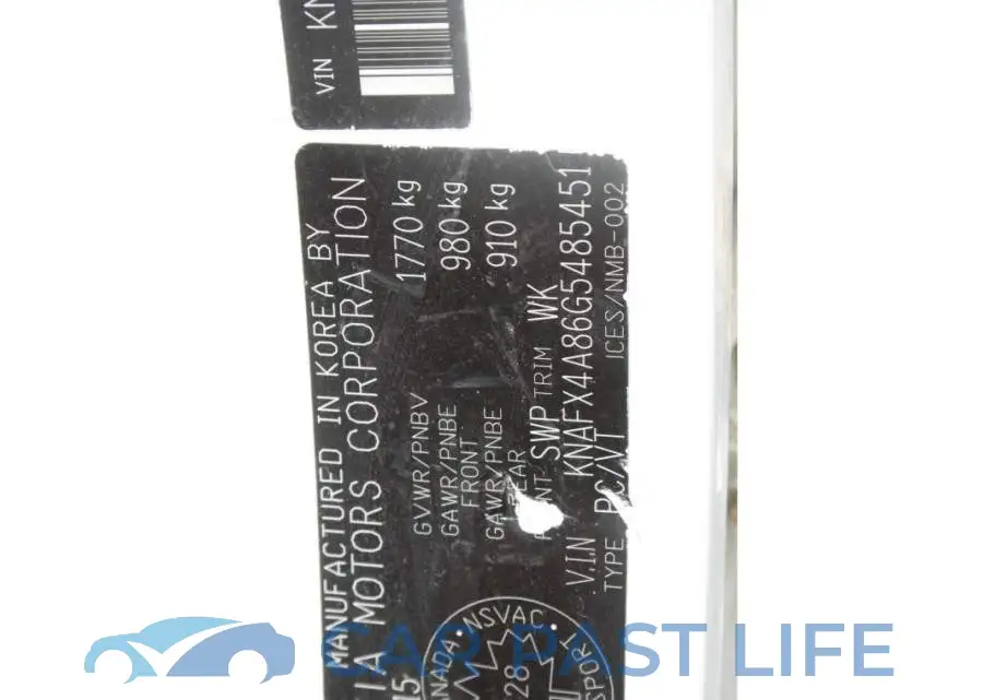 KNAFX4A86G5485451# 9