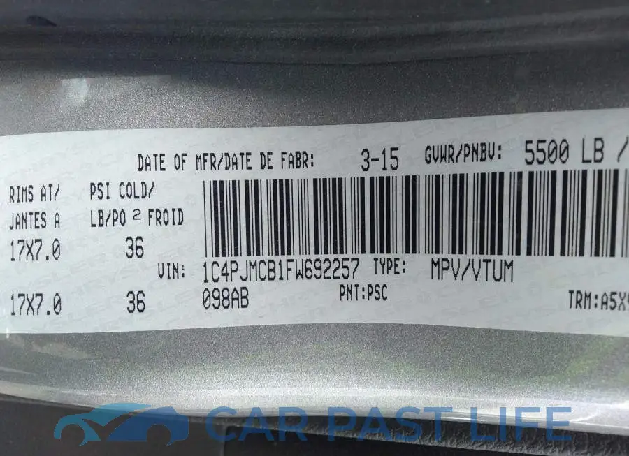 1C4PJMCB1FW692257# 9