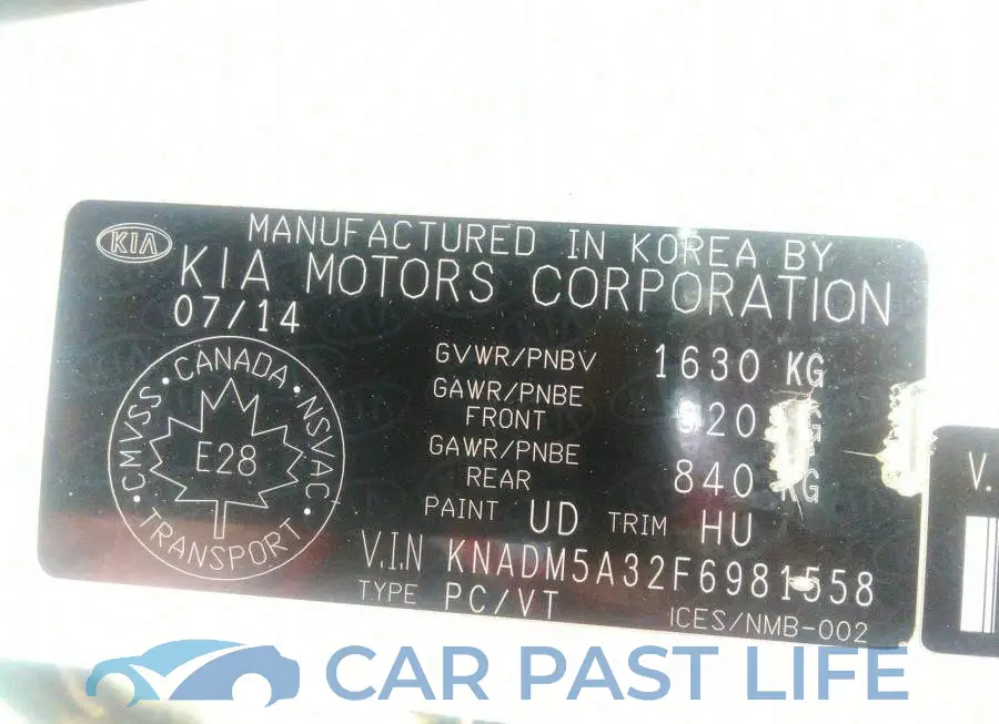 KNADM5A32F6981558# 9