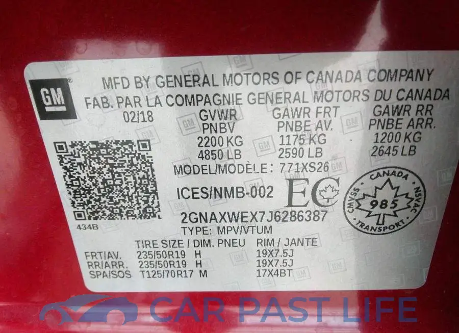 2GNAXWEX7J6286387# 9