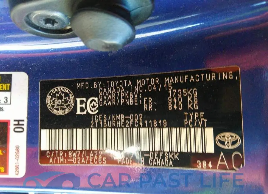 2T1BURHE2FC411819# 9