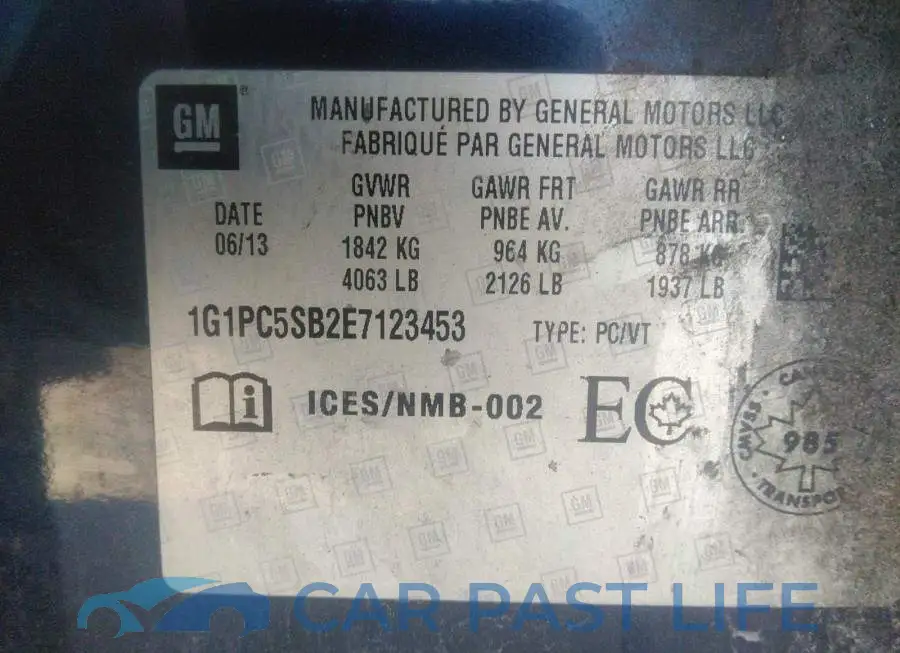 1G1PC5SB2E7123453# 9