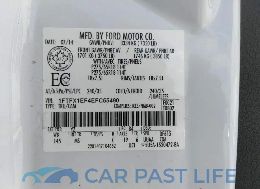 1FTFX1EF4EFC55490# 9
