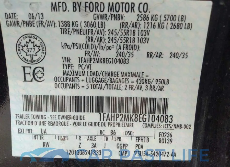 1FAHP2MK8EG104083# 9