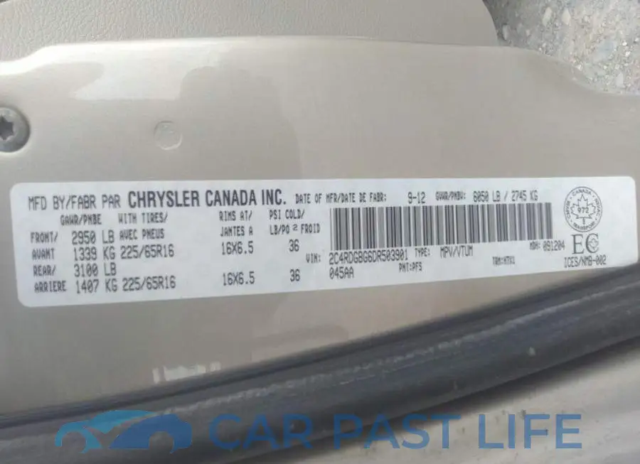 2C4RDGBG6DR503901# 9