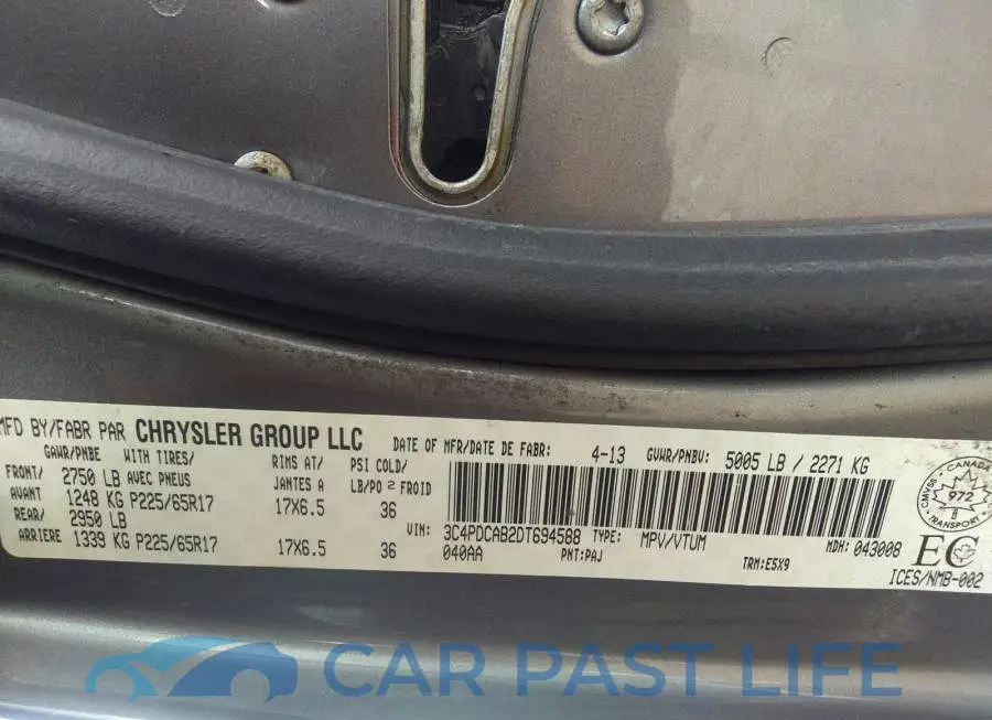 3C4PDCAB2DT694588# 9