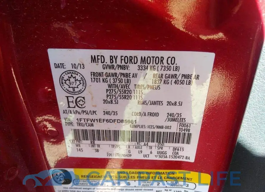 1FTFW1EF6DFD85661# 9