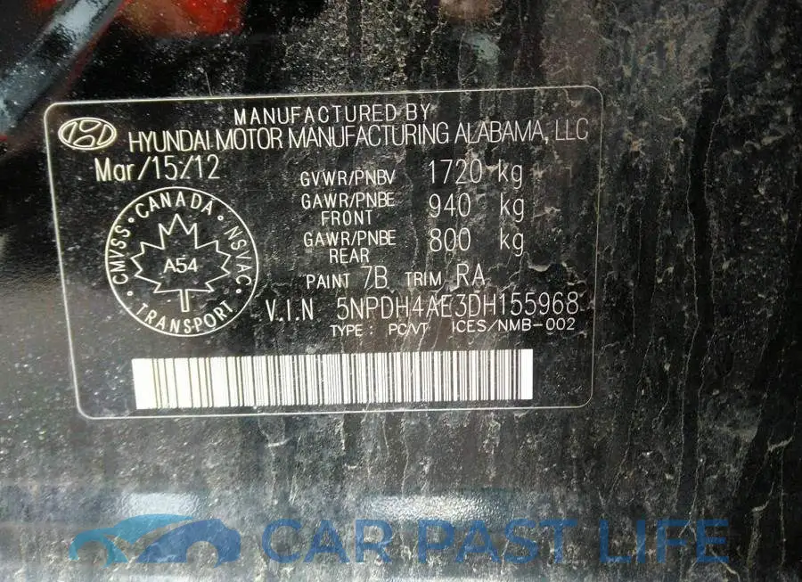 5NPDH4AE3DH155968# 9