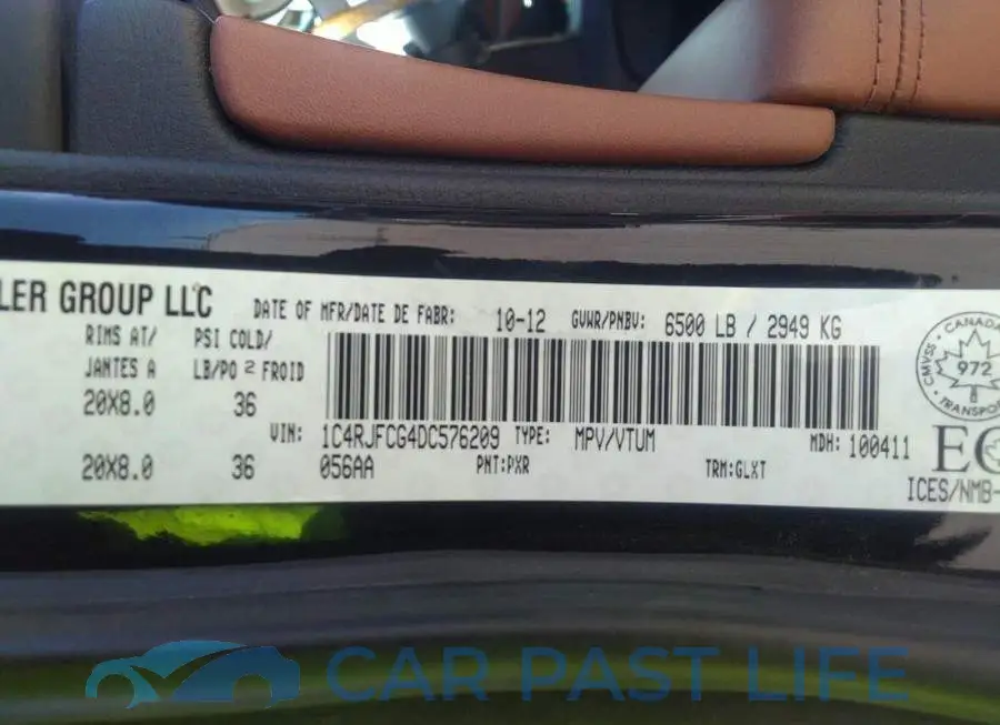 1C4RJFCG4DC576209# 9