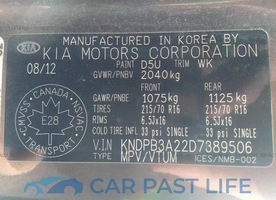 KNDPB3A22D7389506# 9