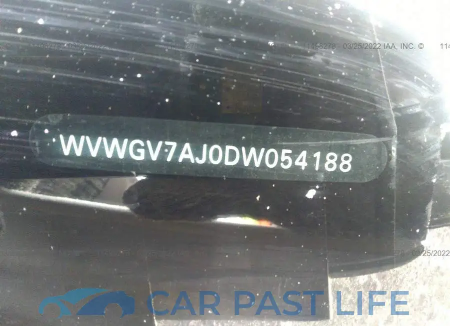 WVWGV7AJ0DW054188# 9