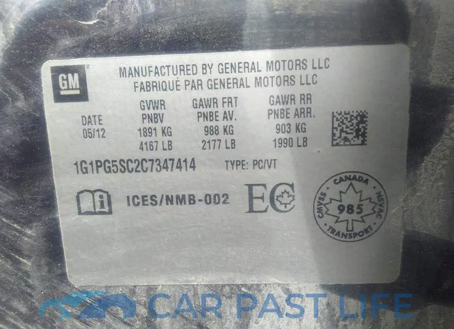 1G1PG5SC2C7347414# 9