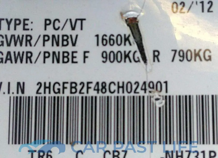 2HGFB2F48CH024901# 9
