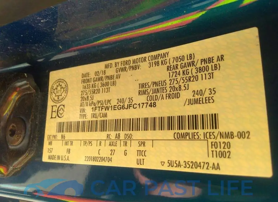 1FTFW1EG6JFC17748# 9