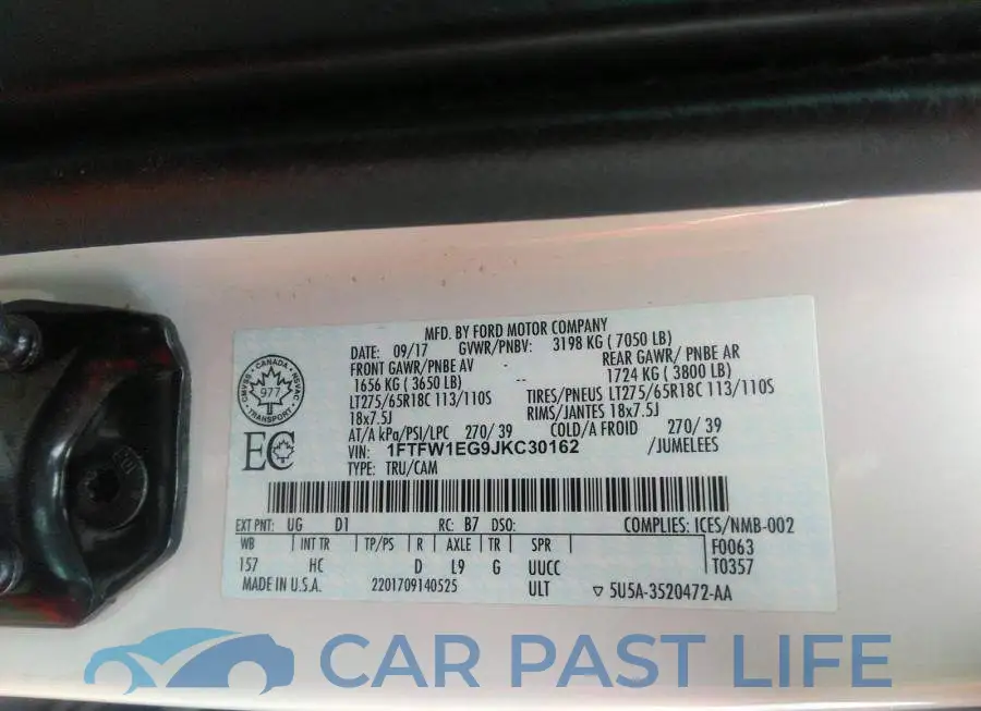 1FTFW1EG9JKC30162# 9
