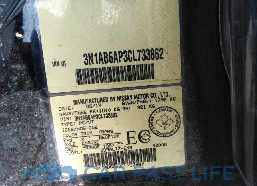 3N1AB6AP3CL733862# 9