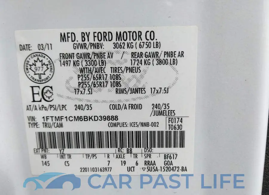 1FTMF1CM6BKD39888# 9