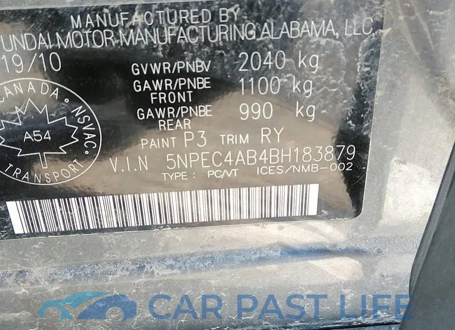 5NPEC4AB4BH183879# 9