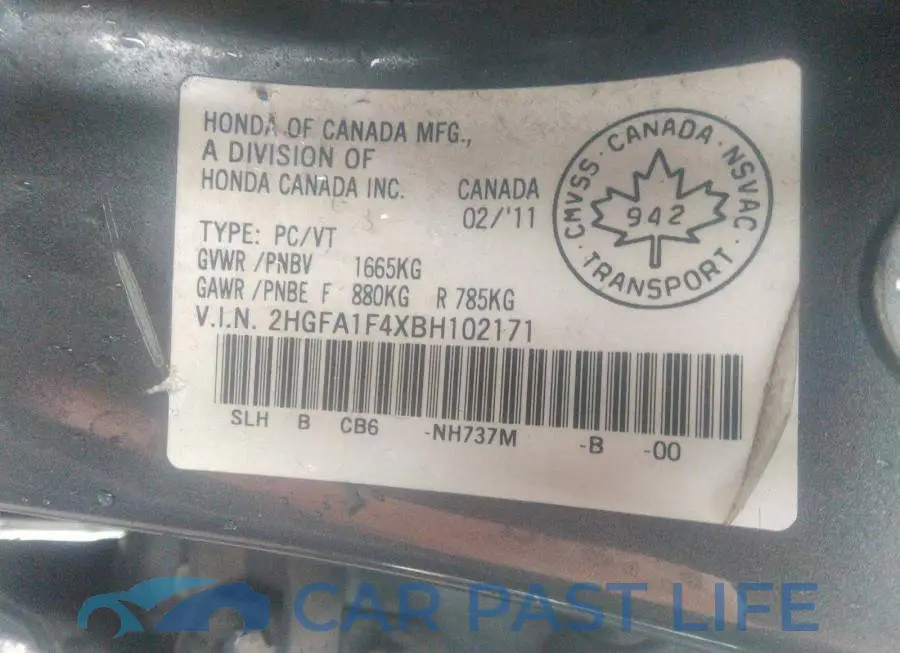 2HGFA1F4XBH102171# 9