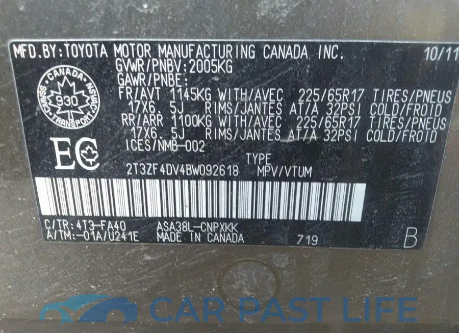 2T3ZF4DV4BW092618# 9