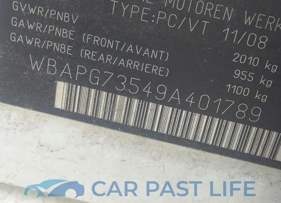 WBAPG73549A401789# 9