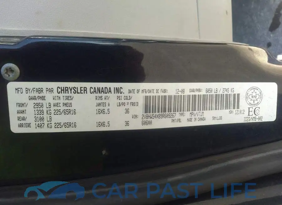 2V8HW54X89R609267# 9