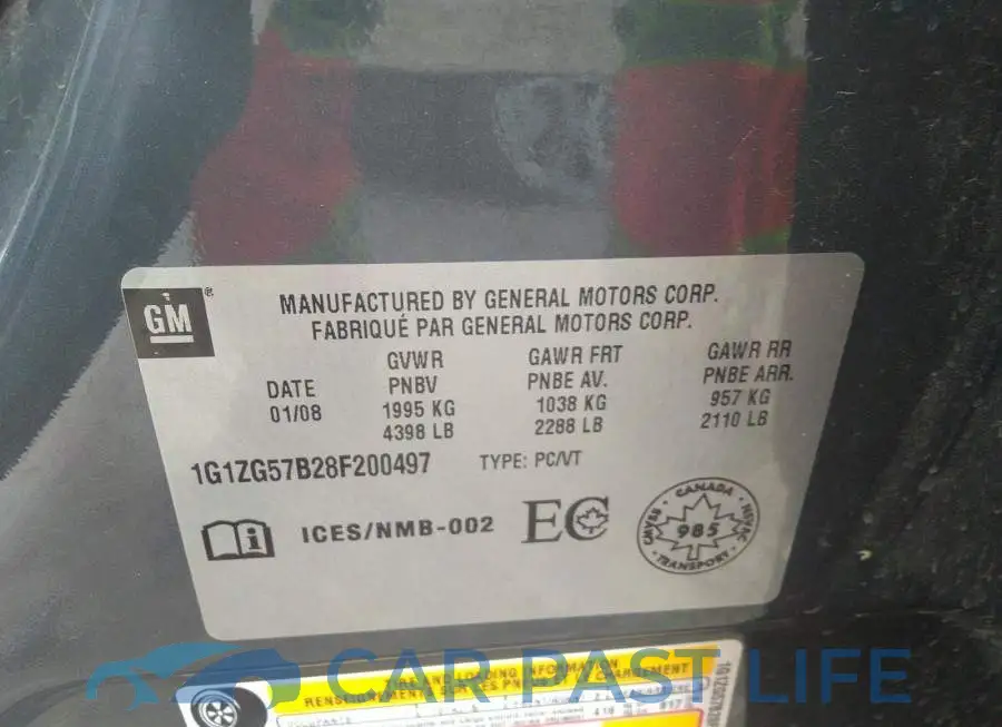 1G1ZG57B28F200497# 9