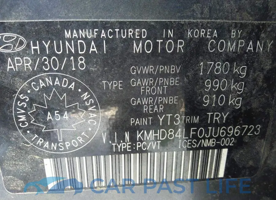 KMHD84LF0JU696723# 9
