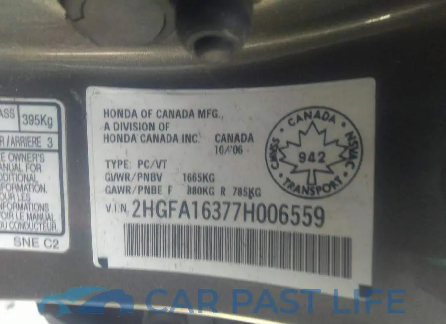 2HGFA16377H006559# 9