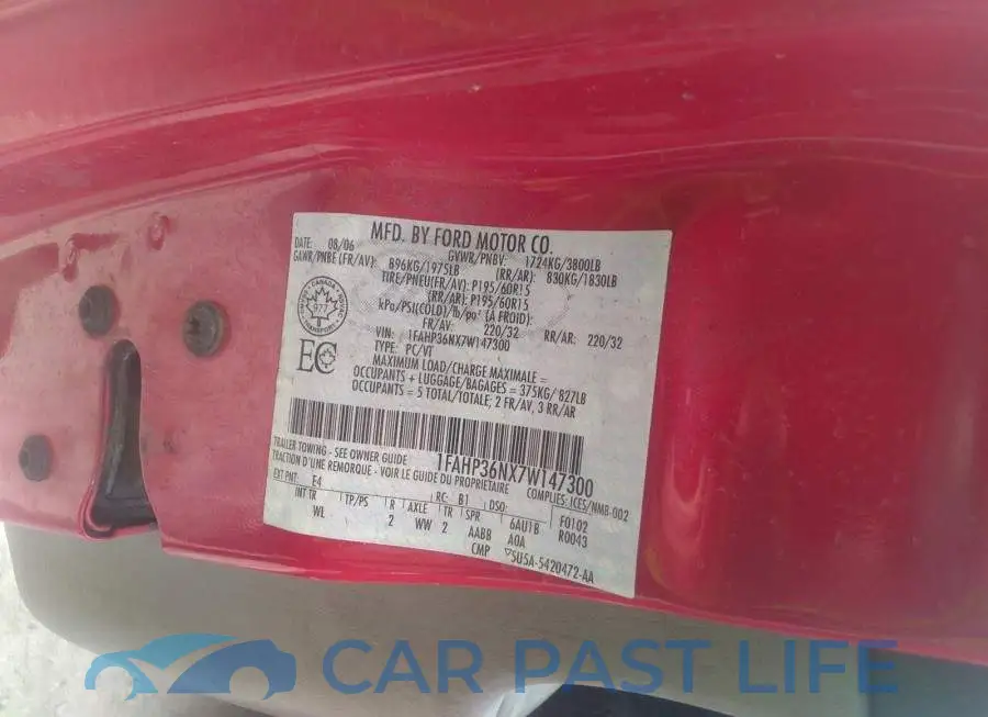 1FAHP36NX7W147300# 9