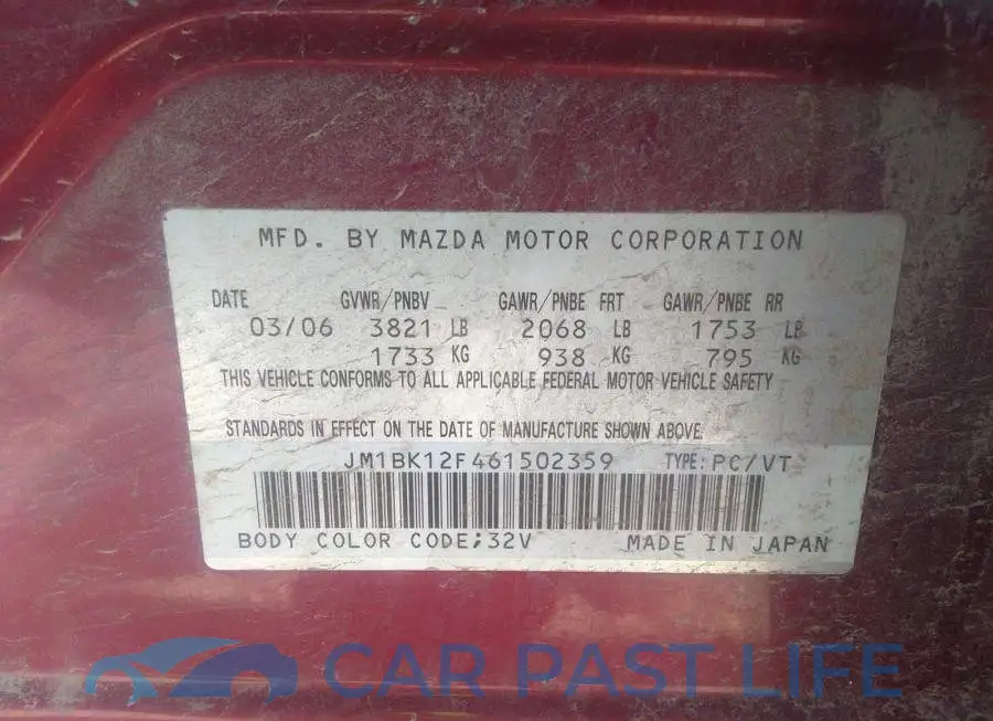 JM1BK12F461502359# 9