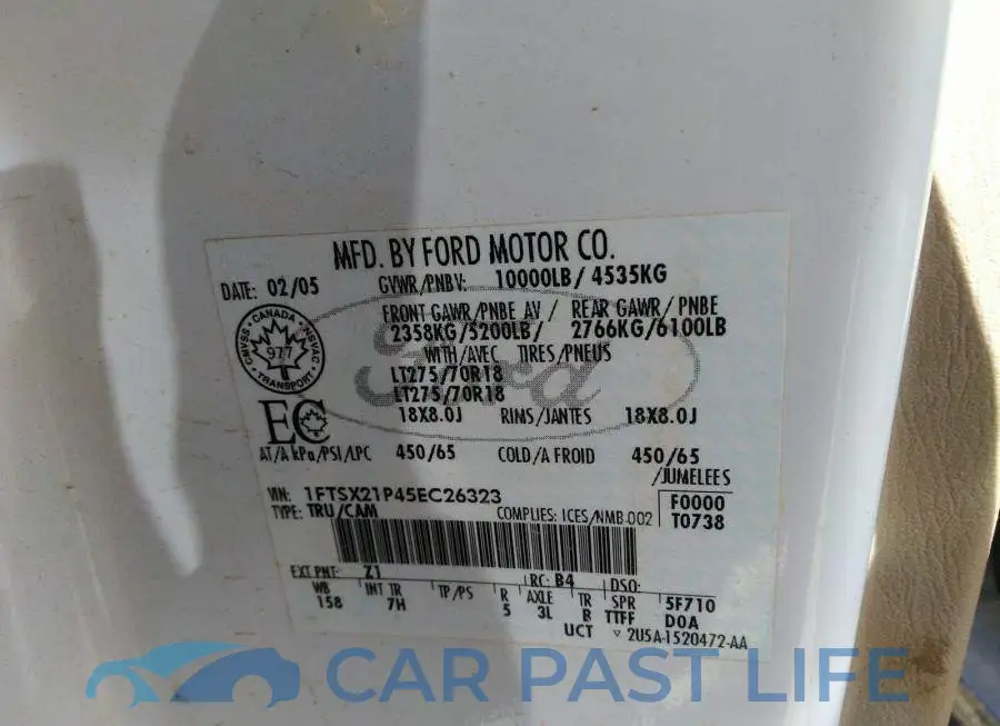 1FTSX21P45EC26323# 9