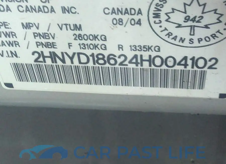 2HNYD18624H004102# 9