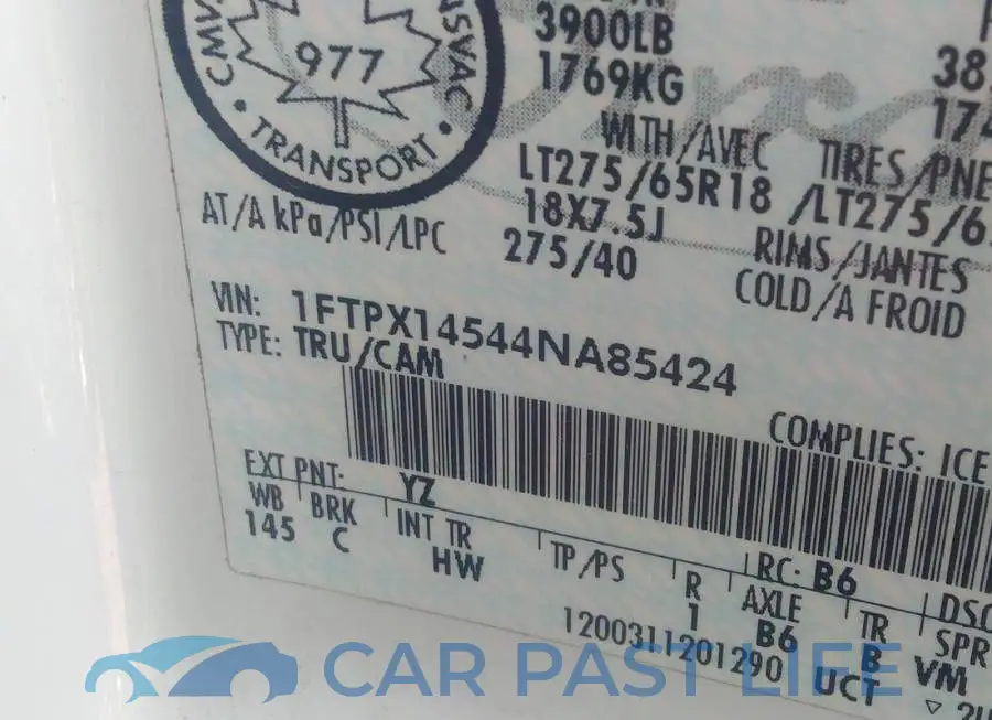 1FTPX14544NA85424# 9