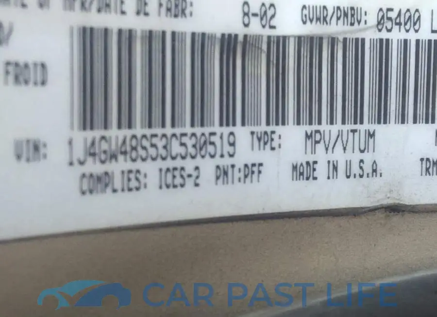 1J4GW48S53C530519# 9