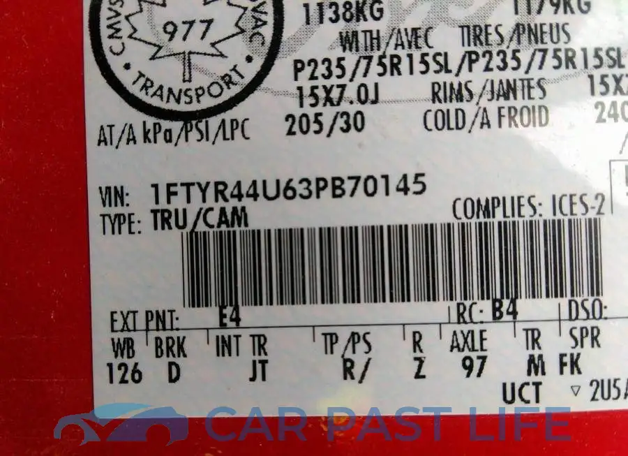 1FTYR44U63PB70145# 9