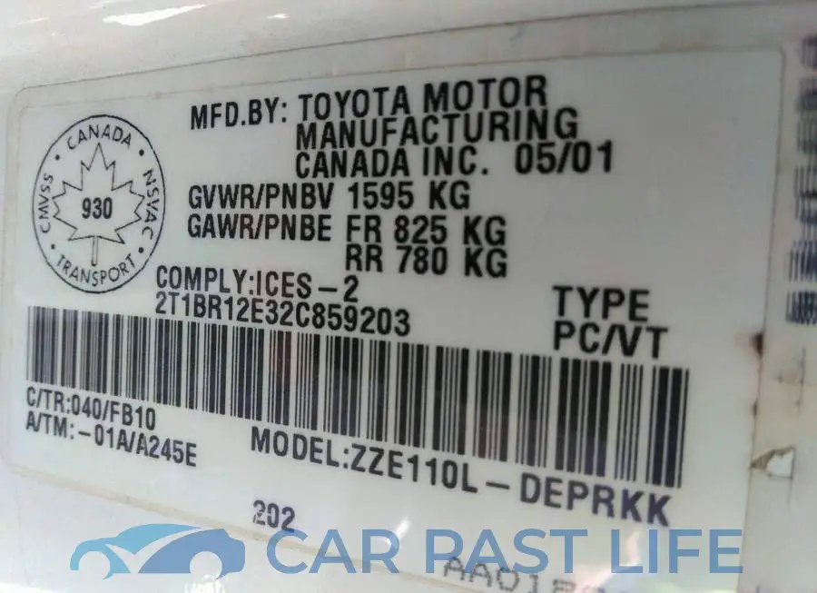 2T1BR12E32C859203# 9