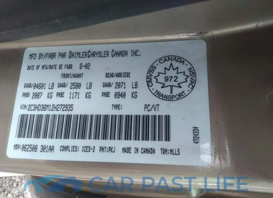 2C3HD36M12H272935# 9